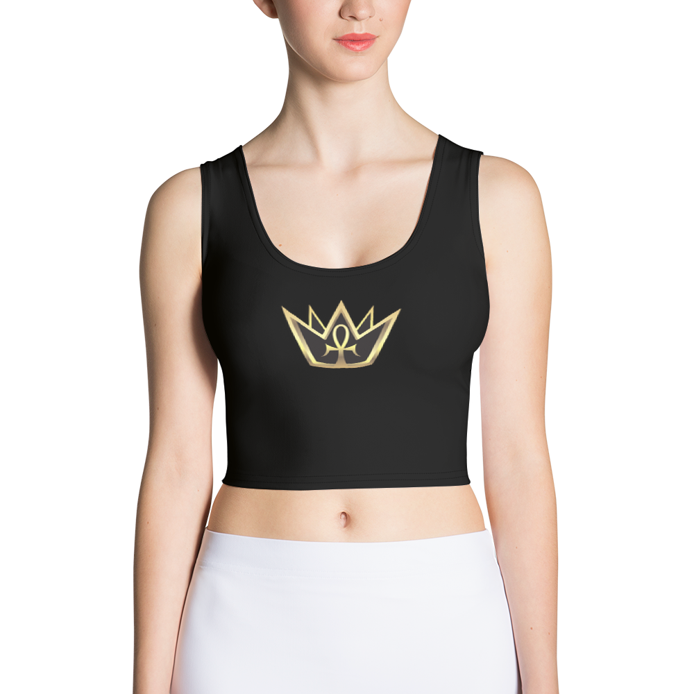 Black cropped tank top png mockup