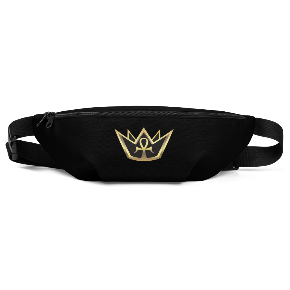 Crowned King Black Fanny Pack