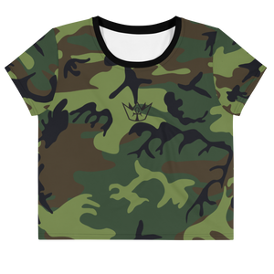 Camo Print Crop Tee