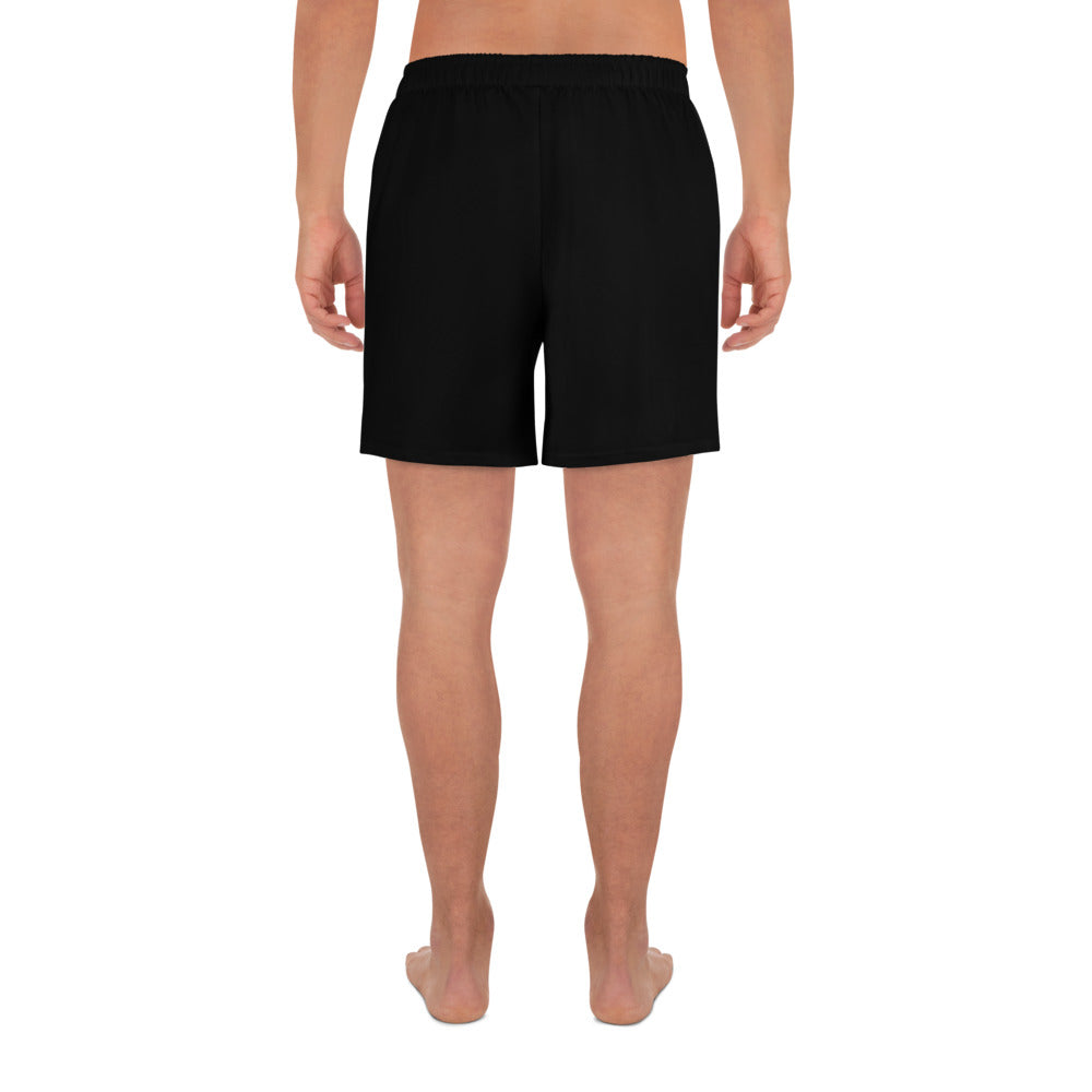 Crowned King Black Men's Athletic Long Shorts