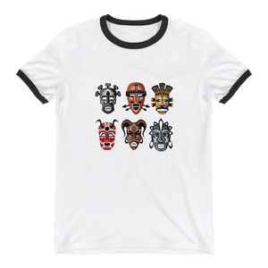 Tribal Mask Ringer T-Shirt