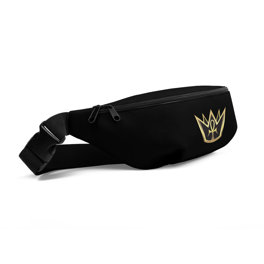 Crowned King Black Fanny Pack