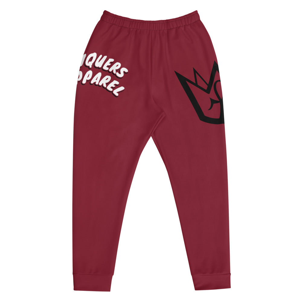 Burgundy Crowned Joggers