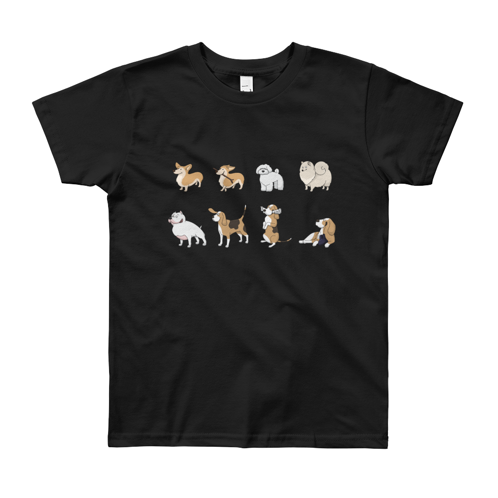 Multi Dog Youth Short Sleeve T-Shirt