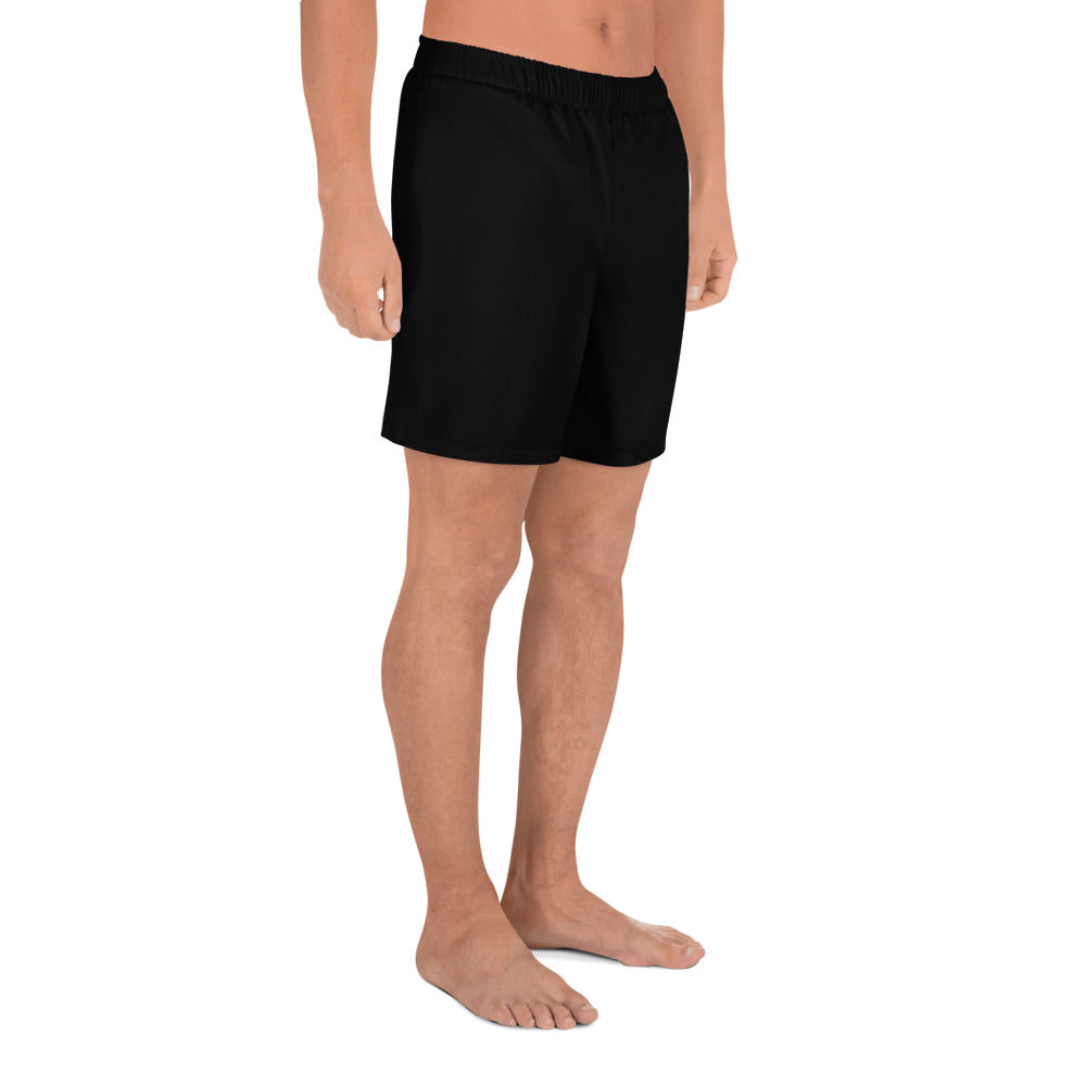 Crowned King Black Men's Athletic Long Shorts