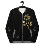 Gold Rose Bomber Jacket