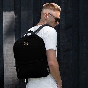 Crowned King Black Backpack