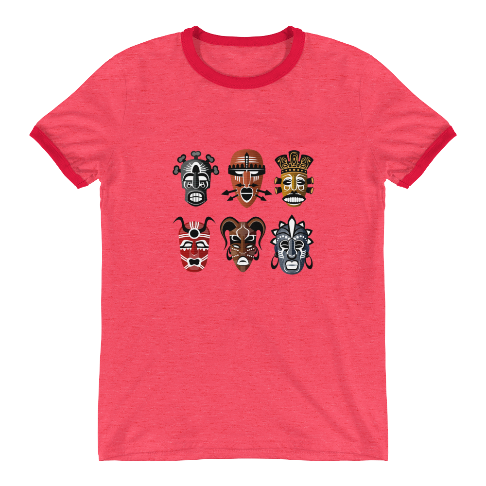 Tribal Mask Ringer T-Shirt