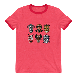 Tribal Mask Ringer T-Shirt