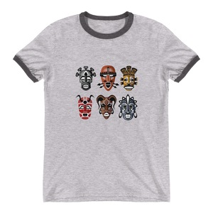 Tribal Mask Ringer T-Shirt