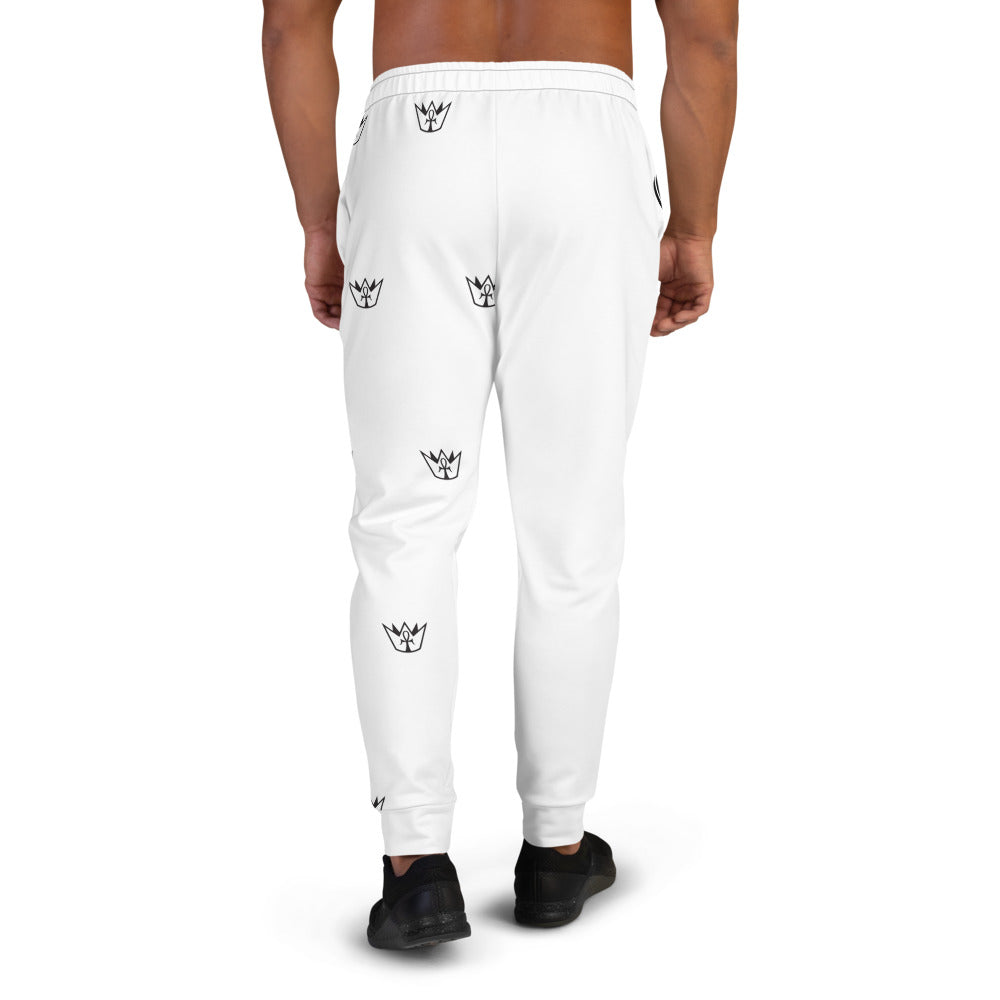 C.A White Multi Crown Joggers