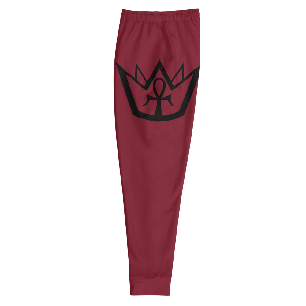 Burgundy Crowned Joggers