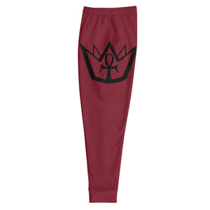 Burgundy Crowned Joggers