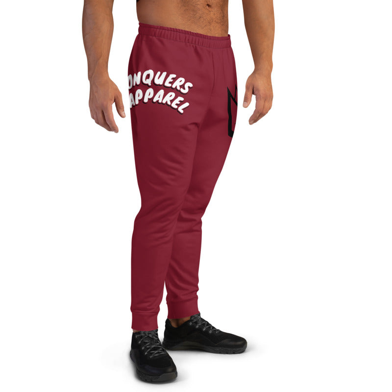 Burgundy Crowned Joggers